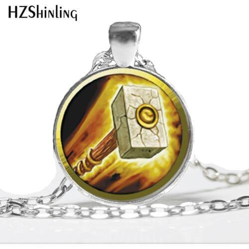 NS-00309 New Fashion Wow Pendant World of Warcraft Necklace Glass Dome Pendant Necklace Gifts for Friend HZ1