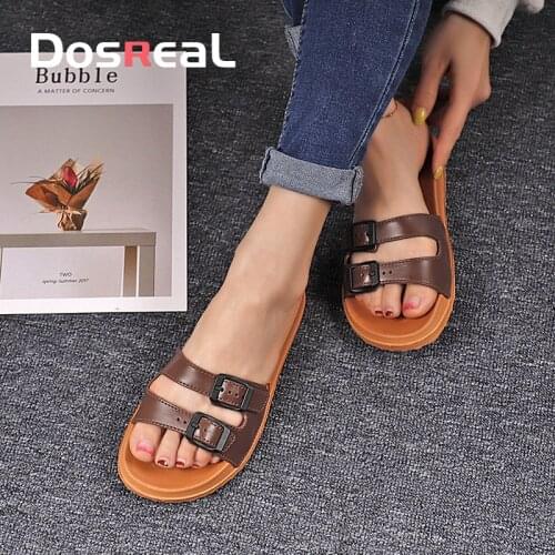 Dosreal Womens Slippers EVA Non-Slip Outdoor Beach Flip Flops 2021 Summer Two Strap Casual Shoes Slippers