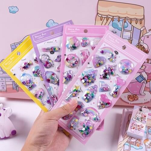 1PCS/1lot Kawaii Stationery Stickers Air Shiny Sticker Ornament Stickers Scrapbooking DIY Craft Stickers
