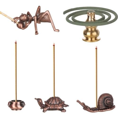 1 Pc Mini Censer Buddhism Gadgets Ash Catcher Joss-stick inserted Incense Holder Copper Censer Cafe Ornament Home Decorations