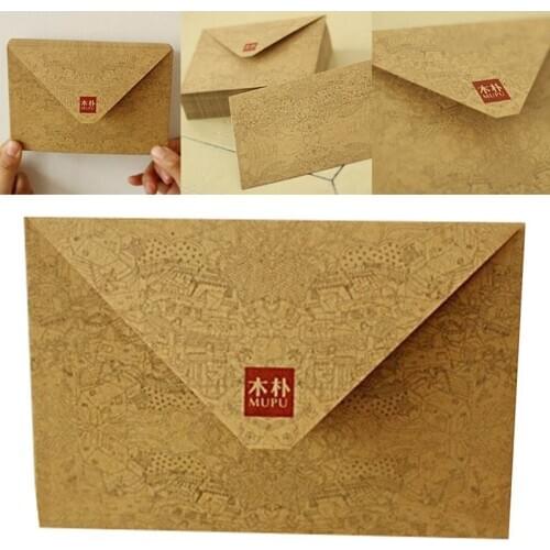 10pcs/pack for Business Card Vintage Retro Gifts Envelop Exquisite Kraft Paper EnvelopeSchool Office Envelopes for Gift Decor