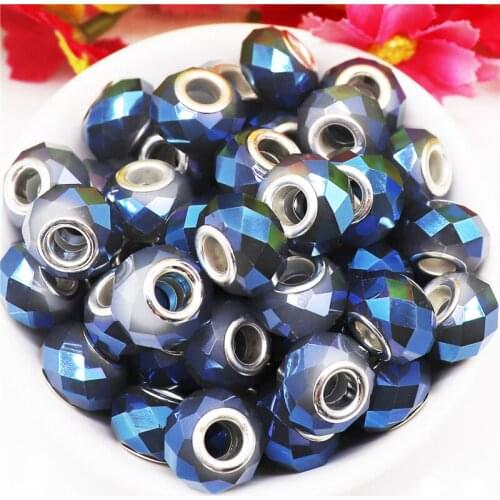 20Pcs Wholesale Lot New Color Cut Faceted Crystal Glass Beads for Jewelry Making Women Bracelet Hair Beads Charms Necklace Gift