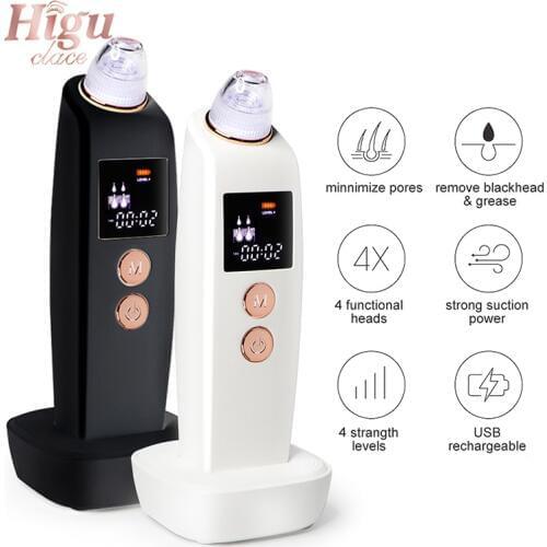 Blackhead Removal Electric Smart Face Pore Deep Cleaner Acne Pimple Vacuum Suction Tool Diamond Dermabrasion Machine Higuclace