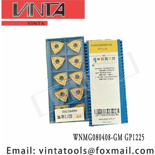 Free shipping high quality WNMG080408-GM GP1225 cnc carbide turning inserts