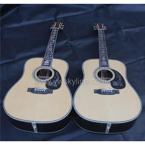 D style 41 inch solid top deluxe inlay acoustic guitar, acoustic electric guitars