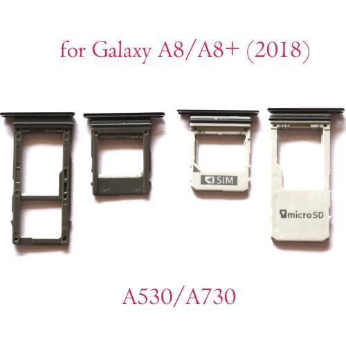 SIM Tray Holder SD Card Reader Slot Adapter for Samsung Galaxy A8 2018 A8+ 2018 A530F A730F A530DS A730DS