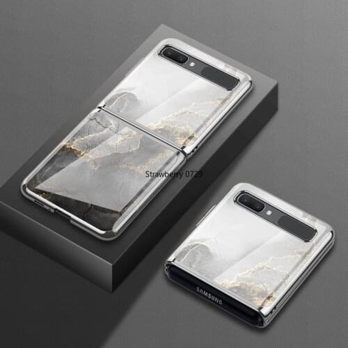 For Samsung Galaxy Z Flip 5G Case Luxury Plating Tempered Glass Shockproof Cover for Samsung Z Flip 5g z flip Mobile Phone Case