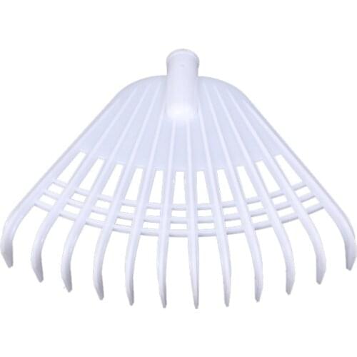 Leaf Rake White Agricultural Rake No Handle Grass Rake Lightweight Flower Planting Soil Rake Plastic Garden Tool Lawn Rake