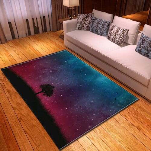 Nordic Carpet Soft Flannel Galaxy Space 3D Printing Kids Play Area Rugs Parlor Mat Carpets Anti-slip Decor Large Room For Living