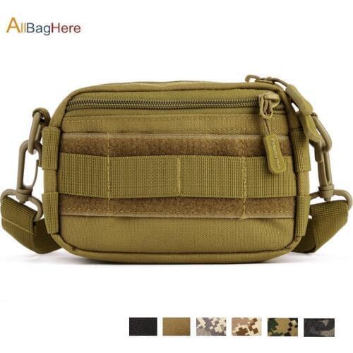 Mini Molle Pouch 5.5 inches Phone Bag Tactical Fishing Hiking Crossbody Camo Travel Portable Shoulder Sling Bag Climbing Cycling