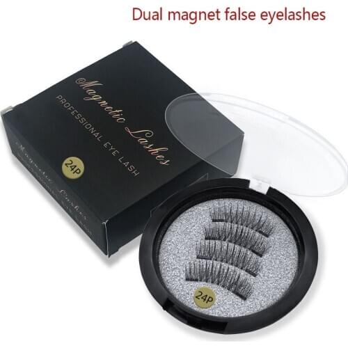 Dual-magnet False Eyelashes Without Glue Pure Manual 3D Double-magnet False Eyelashes Magnet Eyelashes Makeup Cosmetic Lashes