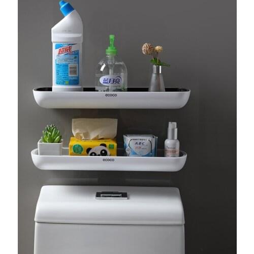 Wall Mounted Household Towel shelf Shampoo Rack With Towel Bar Storage Rack Bathroom Accessories Bathroom Shelves Organizer