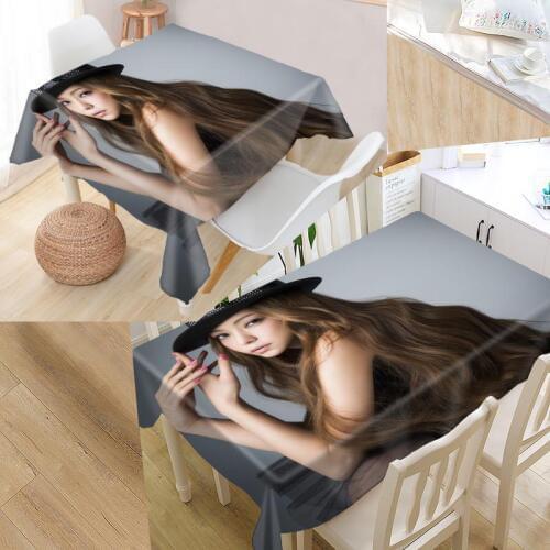 New Arrival Namie Amuro Table Cloth Oxford Print Rectangular Waterproof Oilproof Table Cover Square Party Tablecloth P~04