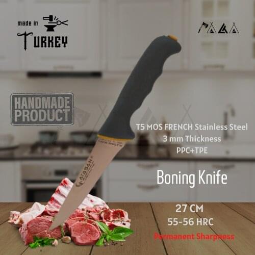 ATASAN Platinium Series Boning Knife Handmade High Quality Professional Stainless Steel Steak Meat Kitchen Knife Turkish 2021