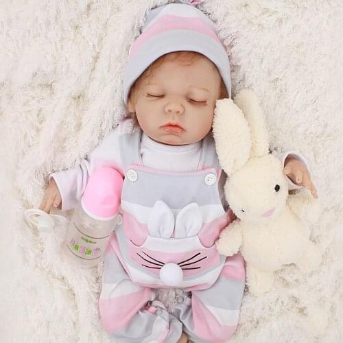NPKDOLL Bebe Reborn 45cm soft silicone Vinyl Reborn Baby Doll Toys Lifelike Child Birthday Xmas Gift l.o.l TOY for girl