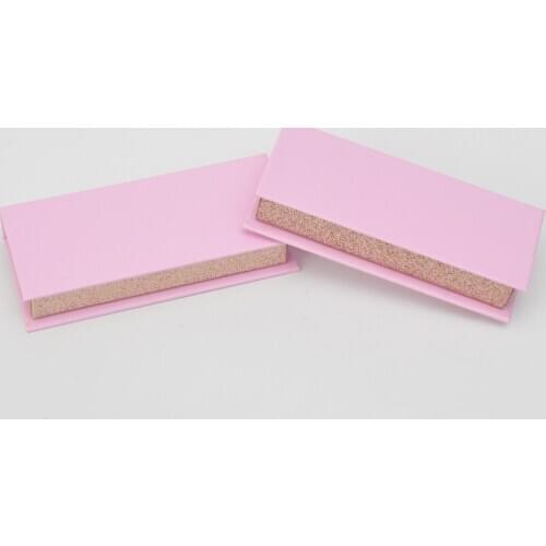 Wholesale new 10pcs 10-25mm false eyelash Boxes Packaging Faux cils 3d Mink eyelashes Rectangular pink empty case Makeup Storage