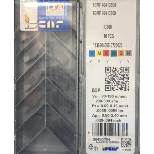 ORIGINAL 10PCS CARBIDE INSERT TGMF 404 IC908
