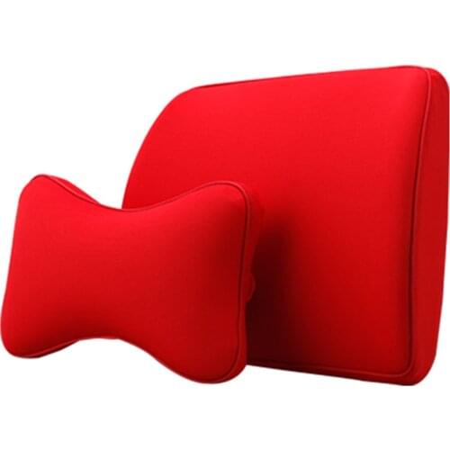 Car Seat Neck Pillow Ergonomic Design Lumbar Support Cushion Fits Seats For Car Office Home