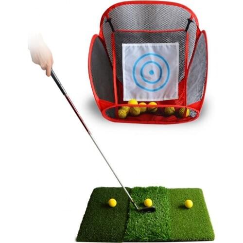 Golf Pop UP Accuracy Swing Cutting Rod Training Tool Chipping Pitching Cages Mats Practice Easy Net Golf Training Aids Net Toy