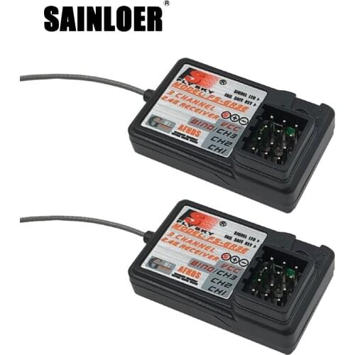 1/2Pcs Flysky FS-GR3E 3 Channel 2.4G Receiver with Failsafe GT3B GR3C Upgrade for RC Car Truck Boat GT3 GT2 Transmitter