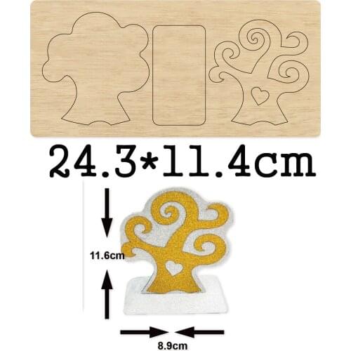Christmas Tree Wood Dies Cutting Dies 2020 New Desktop Decor Wooden Dies Suitable for Common Die Cutting Machines on the Market
