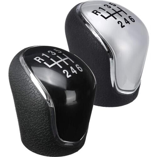 6 Speed Manual Stick Car Gear Shift Knob Auto Lever Shifter Head Handball For Hyundai IX35 2012 - 2016 Black / Chrome