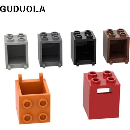 Guduola Special Brick Container 2x2x2 with Recessed Studs (4345/30060) MOC Build Educational DIY Toys Parts 10pcs/LOT