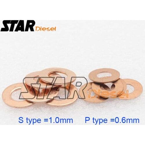 STAR diesel 5pcs Adjusting Gasket P type Copper Ring Auto Parts Injector Nozzle Washers Shims Thickness 0.6mm ForBosch