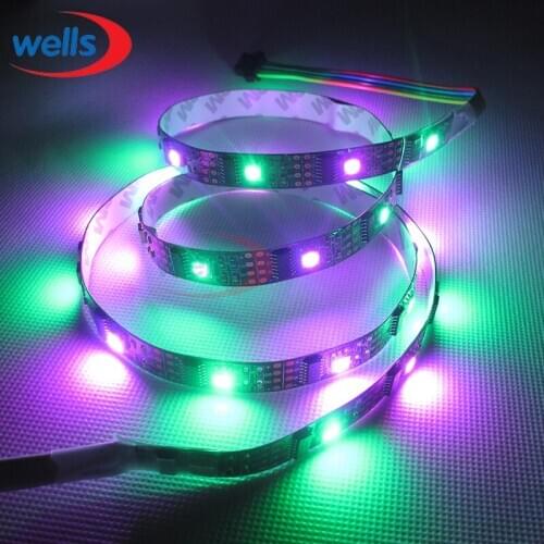 5M LED Digital Strip DC5V Input WS2801 IC 32pcs IC and 32pcs 5050 SMD RGB Non-waterproof