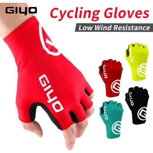 Giyo Breaking Wind Cycling Half Finger Gloves Anti-slip Bicycle Mittens Racing Road Bike Gloves MTB Biciclet Guantes Ciclismo