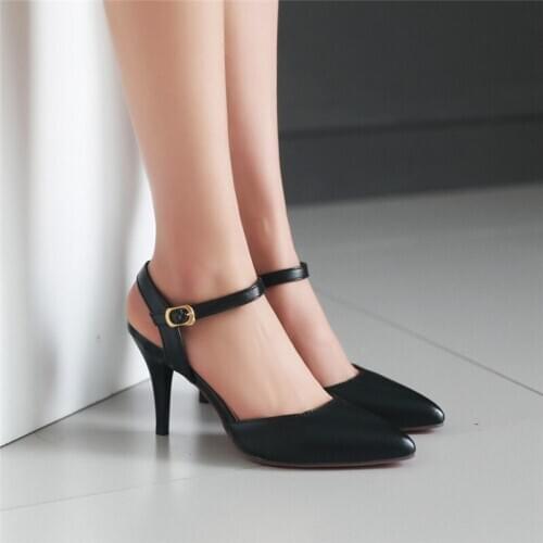 2020 Spring Summer Pointed Toe Pumps Strappy Women Shoes High Heel Sexy Nude High Heels Slingback Dress Office Ladies Shoes