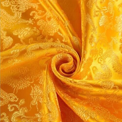 High Quality yellow Metallic Jacquard Brocade Fabric,3D jacquard yarn dyed fabric for clothing,bedding,bag,curtain
