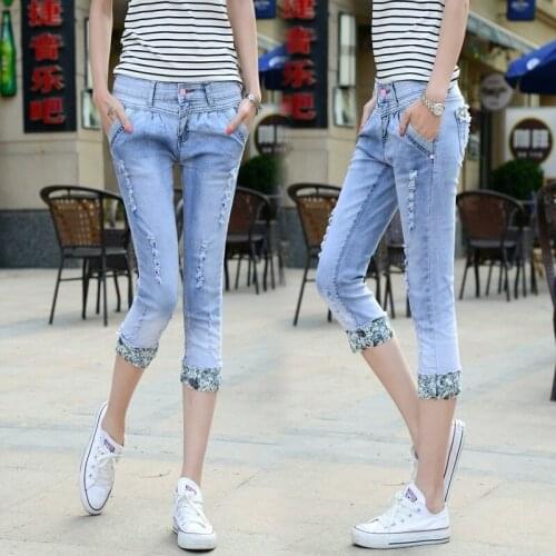 Женские укороченные джинсы Wednesf China At AliExpress
