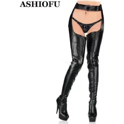 ASHIOFU Handmade Womens High Heel Platform Boots Waist Pants Style Night-club Boots Sexy Party Prom Fashion Evening Boots Shoes