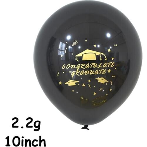 12 Pac/Lot Graduation Confetti Balloons Gold Black Rose Gold Bachelor Hat Latex Progression Party Balloons Supplies