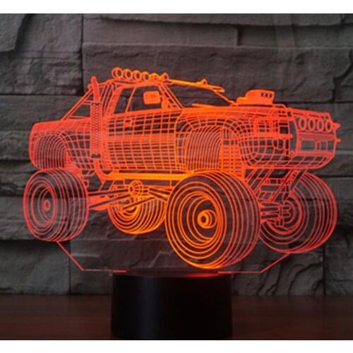 3D LED Night Light SUV Car with 7 Colors Light for Home Decoration Lamp Amazing Visualization Optical Illusion Awesome