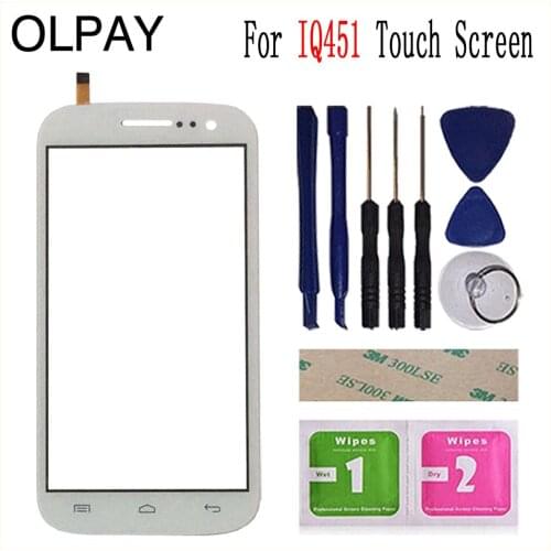 5.0'' Touch Panel For Fly IQ451 Vista IQ 451 Touch Screen Glass Digitizer Panel Lens Sensor Glass Free Adhesive And Wipes