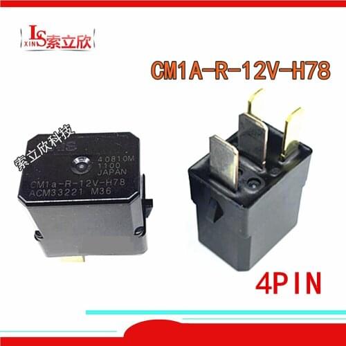 5PCS/lot New relay CM1a-R-12V-H78 12VDC CM1a R 12V H78 ACM33221 35A 4PIN Air conditioning fan headlight general