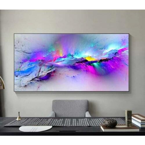 Abstract Wall Art Canvas Prints Colorful Cloud Canvas Paintings On The Wall Posters And Prints Decorative Pictures For Bed Room