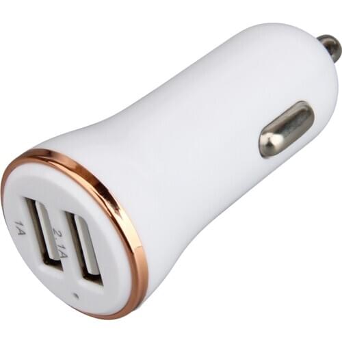 Dual USB Car Charger Adapter 5V 2.1A Fast Charge 2 Ports Car-Charger for iPhone XS MAX 8 7 plus for Samsung S9 S8 30pcs