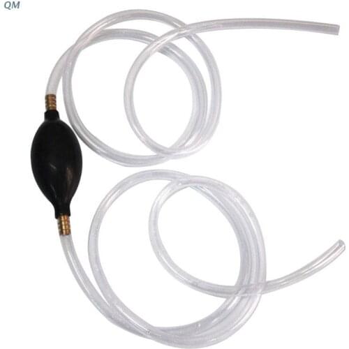 Gasoline Siphone Hose Hand Siphon Pump Petrol Water Oil Liquid Fuel Transfer Easy Use 13MF