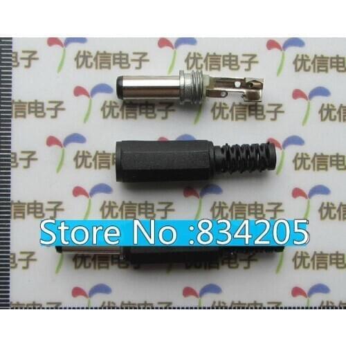 Free shipping 5.5-2.1mm welding type DC Power plug connectors long body
