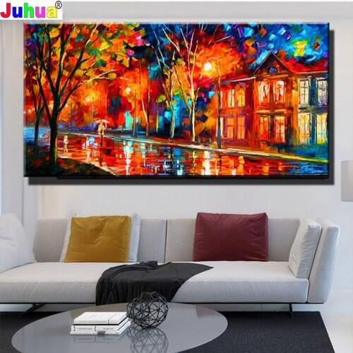 Big Size Modern Abstract Walking Down The Street Diamond Painting Cross Stitch 5D DIY Square/Round Drill Diy Diamond Embroidery