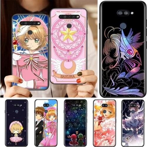 Black Soft Card Captor Sakuras Anime For LG K92 K62 K52 K42 K31 K22 K71 K61 K51S K41S K30 K20 G8 G8S G8X Phone Case