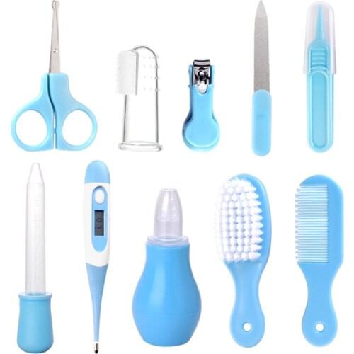 Baby Nail Hair Daily Care Kit Kids Grooming Brush Comb and Manicure Home Set Newborn Infants Nail Scissors Hair Brush