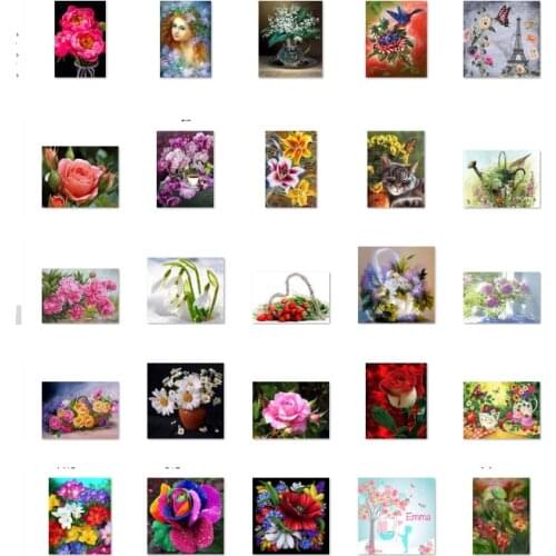 Red flowers 132 cross stitch kit people 18ct 14ct UNprinting11ct count print canvas stitches embroidery DIY handmade needlework