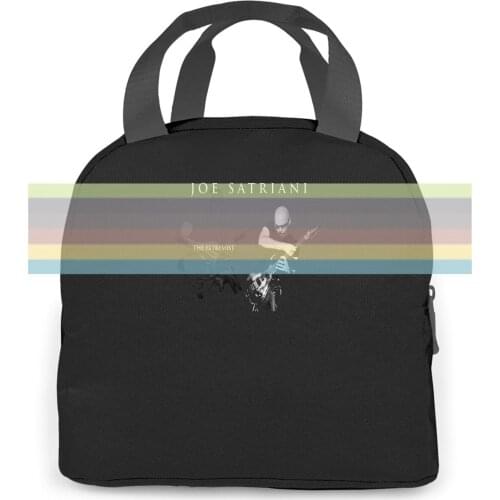 JOE SATRIANI GUITAR Black New Rock Rock Band Rock New women men Portable insulated lunch bag adult student