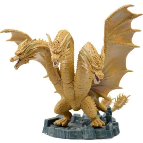 Godzilla Q Version King Ghidrah Anime Action Figure Model Monster Energy 10-12CM Statue Collection Toys Desktop Decoration Figma