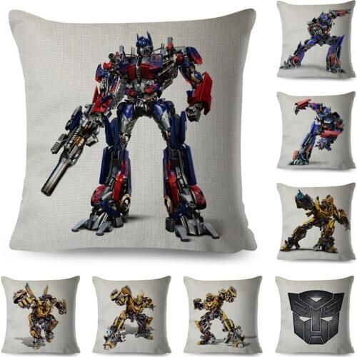 Classic Movie Transformation Pillowcase Cushion Cover for Sofa Home Car Decor Cartoon Pillow Case Linen 45x45cm Pillows Covers