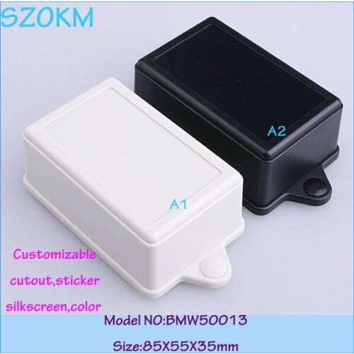 8 pcs/lot electronics enclosure box project plastic boxes instrument case power distribution box 85x55x35 mm